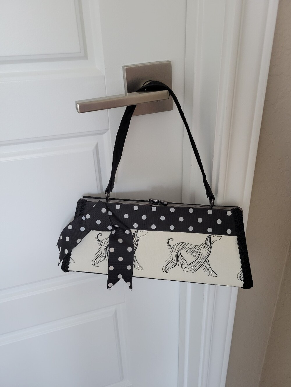 Vintage Afghan Hound Print Handbag